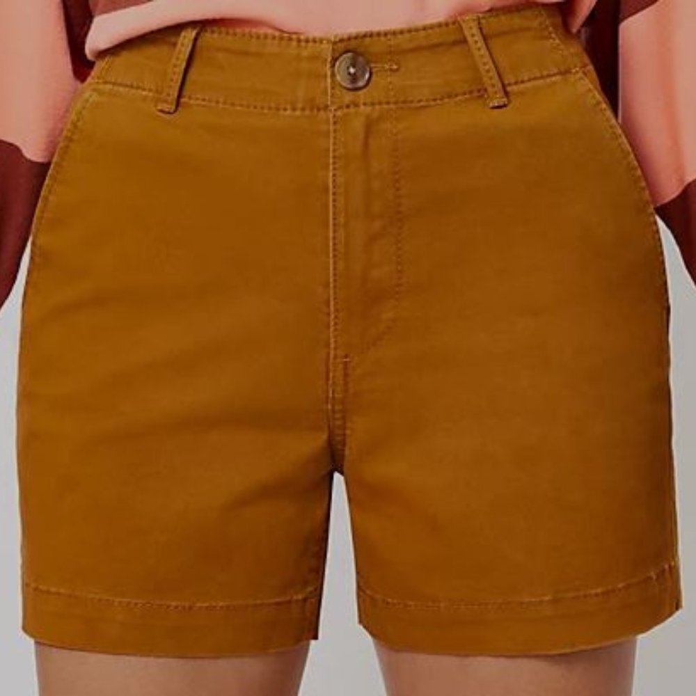 LOFT Washed Twill Shorts Size 14